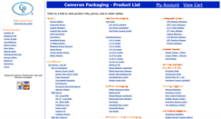 Desktop Screenshot of cameronpackaging.com