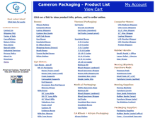 Tablet Screenshot of cameronpackaging.com